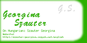 georgina szauter business card